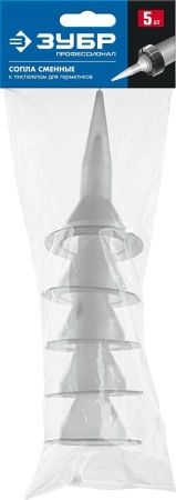 ЗУБР запасные сопла для закрытых пистолетов для герметика, 5 шт по цене 179 руб. купить в Воронеже.