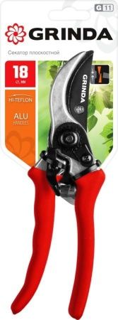 G-11 Секатор с алюминиевыми рукоятками, плоскостной, 210 мм, GRINDA по цене 640 руб. купить в Воронеже.