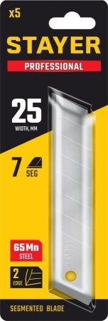 STAYER PROFESSIONAL 25 мм лезвия сегментированные, 5 шт по цене 145 руб. купить в Воронеже.