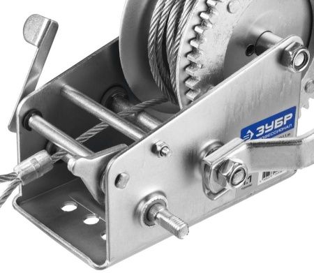 Лебедка ручная барабанная ЗУБР ″Профессионал″, тяговая, тросовая, 1,1т, 8м по цене 5 210 руб. купить в Воронеже.