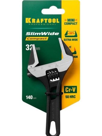 KRAFTOOL SlimWide Compact, 140/33 мм, разводной ключ (27266-20) по цене 1 890 руб. купить в Воронеже.