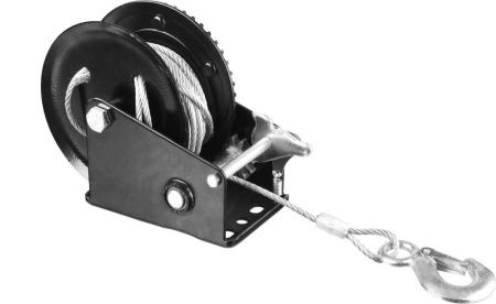 Лебедка ручная барабанная STAYER ″MASTER″, тяговая, тросовая, 0,9т, 8м по цене 3 670 руб. купить в Воронеже.