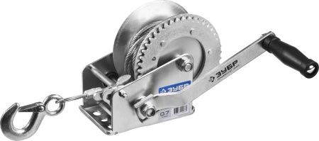 Лебедка ручная барабанная ЗУБР ″Профессионал″, тяговая, тросовая, 0,7т, 8м по цене 3 690 руб. купить в Воронеже.