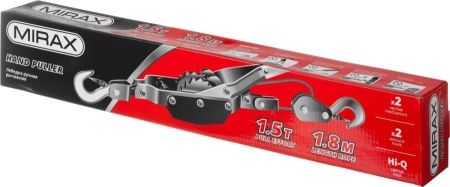 Лебедка ручная рычажная MIRAX, тросовая, 1,5т, 1,8м по цене 1 770 руб. купить в Воронеже.