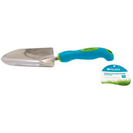 Совок посадочный широкий, 90 х 320 мм, нержавеющая сталь, двухкомпонентная рукоятка, Premium Plus, Palisad по цене 786 руб. купить в Воронеже.