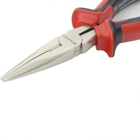 Длинногубцы прямые Nickel, 180 мм, никелированные, двухкомпонентные рукоятки Matrix по цене 413 руб. купить в Воронеже.