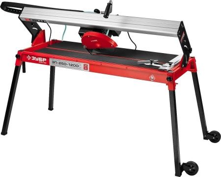 Электроплиткорез ЗУБР ″Мастер″, длина реза 1020 мм, диск 250 мм, глубина реза 90°-52мм/45°-46мм, стол 1060x468 мм, 1200Вт по цене 43 290 руб. купить в Воронеже.