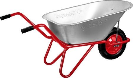 Садово-строительная одноколесная тачка ЗУБР Т-11 90 л 160 кг по цене 4 600 руб. купить в Воронеже.