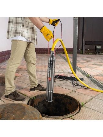 Скважинный насос DWS-3,5-100, винтовой, диаметр 3,5", 800 Вт, 1700 л/ч, напор 100 м Denzel по цене 9 900 руб. купить в Воронеже.