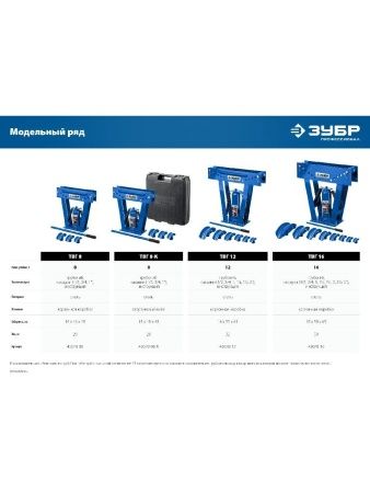 ЗУБР ТВГ-12, 12 т, ручной вертикальный гидравлический трубогиб, Профессионал (43078-12) по цене 17 270 руб. купить в Воронеже.
