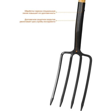 GRINDA PROLine 280x180x1500 мм, вилы с деревянным черенком по цене 1 960 руб. купить в Воронеже.