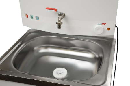 Умывальник дачный с подогревом "Люкс" ВИХРЬ, нержавейка, белый по цене 6 290 руб. купить в Воронеже.