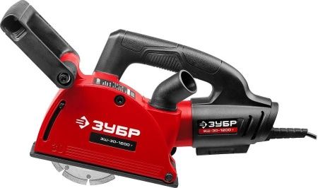 Штроборез (бороздодел), ЗУБР ЗШ-30-1200 Т, макс. глубина паза 30 мм, 125 мм, пылезащита, подключение пылесоса, защита от перегрузки, 1200 Вт по цене 8 880 руб. купить в Воронеже.
