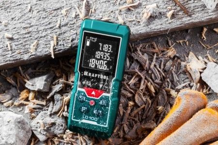 Дальномер ″LD-100″ лазерный, дальность 5см - 100м, точность 1,5 мм, KRAFTOOL 34765 по цене 11 750 руб. купить в Воронеже.