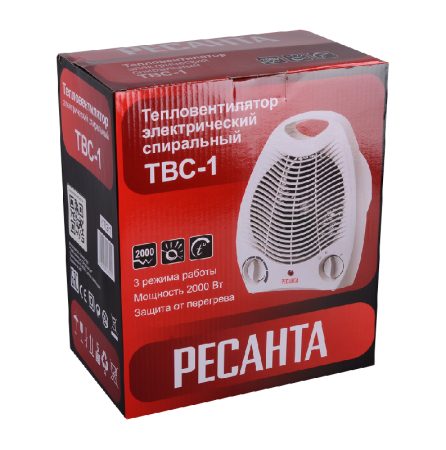 Тепловентилятор РЕСАНТА ТВС-1 по цене 1 140 руб. купить в Воронеже.