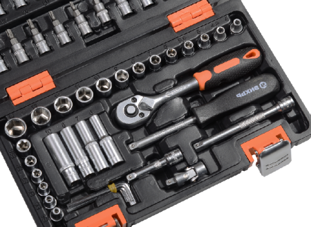Набор инструментов, 1/4", CrV, пластиковый кейс 57 предметов Вихрь по цене 3 190 руб. купить в Воронеже.