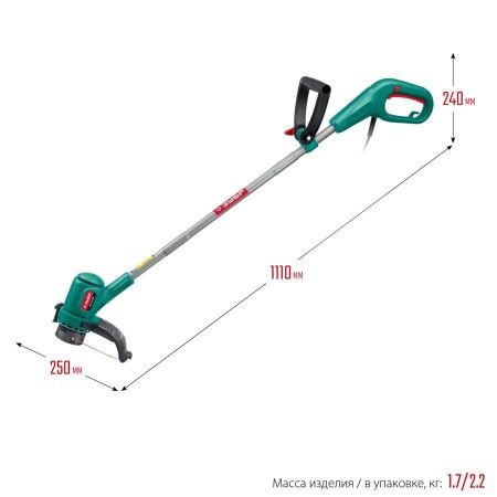 ЗУБР 400 Вт триммер сетевой, ш/с 26 см по цене 4 200 руб. купить в Воронеже.