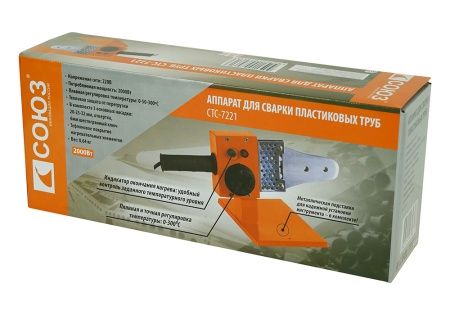 Аппарат для сварки пластиковых труб СОЮЗ СТС-7221 по цене 1 604.56 руб. купить в Воронеже.