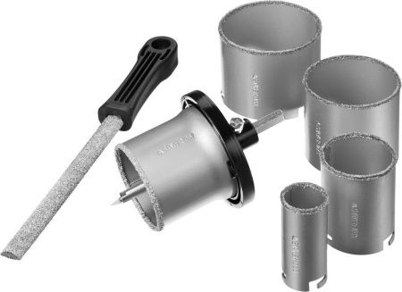 STAYER 8 шт, 33, 53, 67, 73, 83 мм, карбид вольфрама, набор кольцевых коронок, Professional (33345-H8) по цене 2 040 руб. купить в Воронеже.