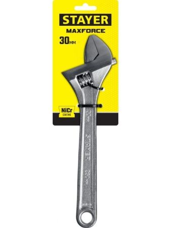 STAYER MAX-Force, 250/30 мм, разводной ключ (2725-25) по цене 800 руб. купить в Воронеже.