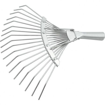 Грабли веерные стальные, 360 х 1500 мм, 18 круглых зубьев, деревянный черенок, Россия, Сибртех по цене 486 руб. купить в Воронеже.