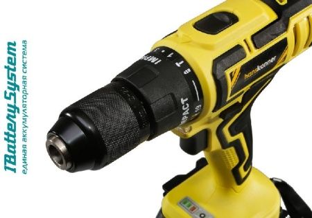 Аккумуляторный шуруповерт Hanskonner HCD1855RI 1BatterySystem по цене 10 490 руб. купить в Воронеже.