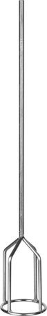 Миксер ЗУБР ″Профессионал″ для гипсовых смесей и наливных полов, шестигранный хвостовик, оцинкованный, на подвеске, 80х530мм