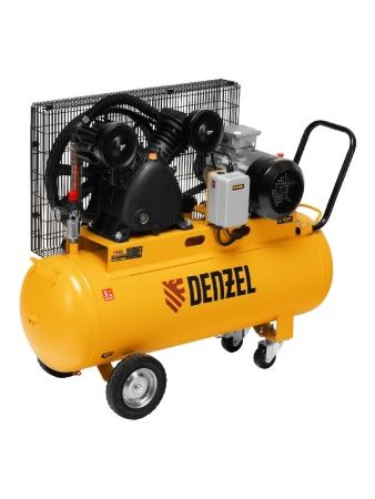 Компрессор воздушный рем. привод BCV 4000-T/100, 4,0 кВт, 100 литров, 690 л/мин Denzel
