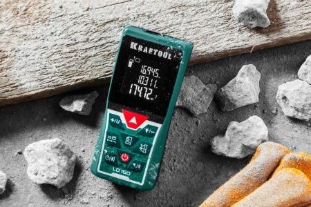 Дальномер ″LD-150″ лазерный, дальность 5см - 150м, точность 1,5 мм, KRAFTOOL 34767 по цене  купить в Воронеже.