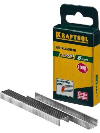 KRAFTOOL тип 140 (G/11/57) 6 мм, 1000 шт, калибр 20GA, скобы для степлера (31680-06)