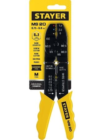 STAYER MS-20, 0.75 - 6 мм2, многофункциональный стриппер, Professional (2265-21) по цене 420 руб. купить в Воронеже.