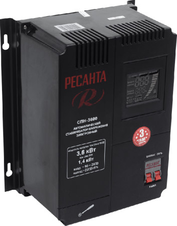 Стабилизатор напряжения РЕСАНТА СПН-3600 по цене 10 890 руб. купить в Воронеже.
