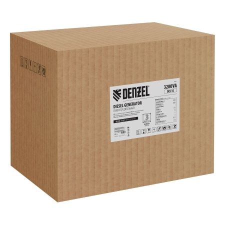 Генератор дизельный DES-32, 3,2 кВт, 230 В, 11 л, ручной стартер Denzel по цене 85 560 руб. купить в Воронеже.