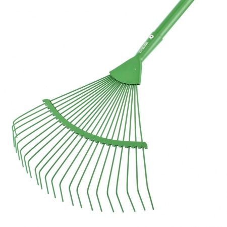 Грабли веерные стальные, 420 х 1585 мм, 22 круглых зуба, эмалированные, стальной черенок, Palisad по цене 629 руб. купить в Воронеже.