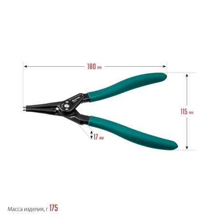 KRAFTOOL съемник стопорных колец 180 мм, прямые губки, внешний по цене 1 730 руб. купить в Воронеже.