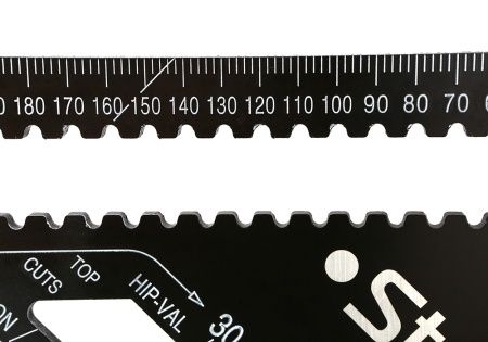 Угольник Свенсона 300мм, алюминиевый сплав, чёрная оксидация, белая шкала, Sturm! по цене 2 340 руб. купить в Воронеже.