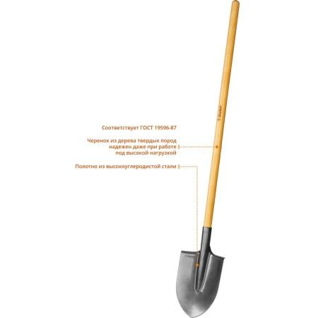 Лопата ″ФАВОРИТ″ штыковая, деревянный черенок, ЗУБР Профессионал по цене 1 730 руб. купить в Воронеже.