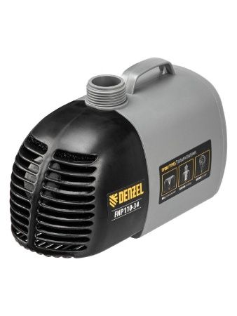 Насос фонтанный FNP110-34, 112 Вт, подъем 3,4 м, 3400 л/ч, колокольчик/каскад/гейзер Denzel по цене 5 040 руб. купить в Воронеже.