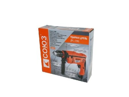 Дрель ударная СОЮЗ ДУС-2190 по цене 3 412.16 руб. купить в Воронеже.