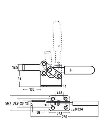 ЗУБР ГЗС-60, 56 х 110 мм, зажимная струбцина, Профессионал (32222-1) по цене 1 110 руб. купить в Воронеже.