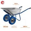 Строительная двухколесная тачка ЗУБР ПТ-300 110 л 240 кг по цене 7 500 руб. купить в Воронеже.