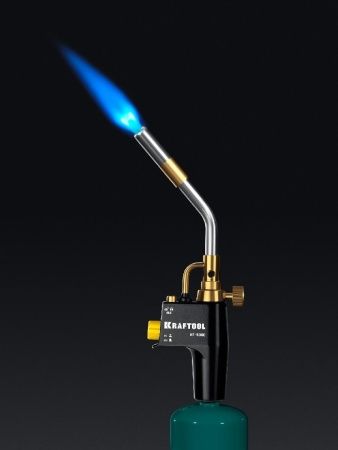 KRAFTOOL KF-9000, с пьезоподжигом на баллон турбо нагрев + 30% 2000°C, Газовая горелка Blue Fire (55510) по цене 4 160 руб. купить в Воронеже.