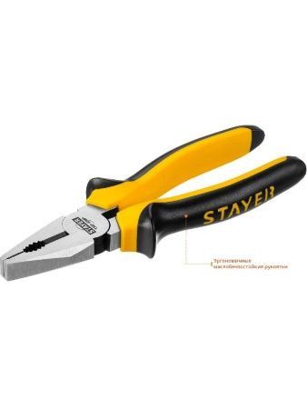STAYER TOPGrip, 180 мм, комбинированные плоскогубцы (2205-1-18) по цене 442 руб. купить в Воронеже.