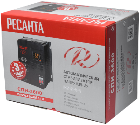 Стабилизатор напряжения РЕСАНТА СПН-3600 по цене 10 890 руб. купить в Воронеже.