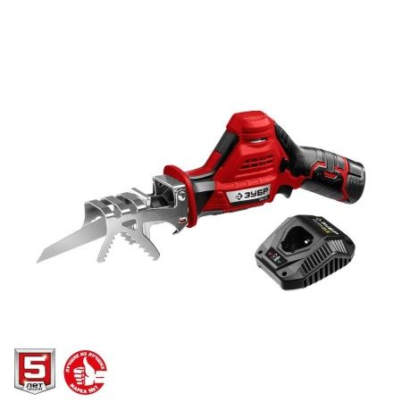 ЗУБР 12В, 1 АКБ (2Ач), в коробке, пила сабельная. СПЛ-125-21 по цене 6 480 руб. купить в Воронеже.