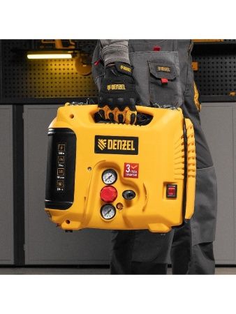 Компрессор воздушный DL1300, 10 бар, 1,3 кВт 180 л/мин 5 л, с набором аксессуаров Denzel по цене 18 050 руб. купить в Воронеже.