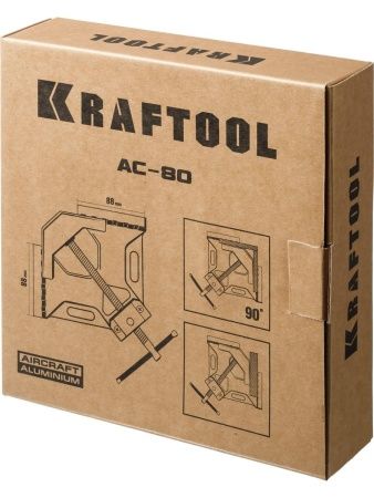 KRAFTOOL AC-80, глубина зажима 70 мм, мощная алюминиевая угловая струбцина (32202) по цене 3 810 руб. купить в Воронеже.