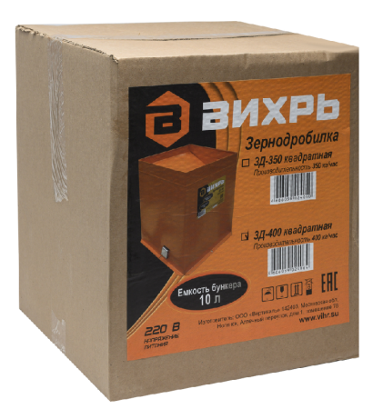 Зернодробилка ВИХРЬ ЗД-400 по цене 6 690 руб. купить в Воронеже.