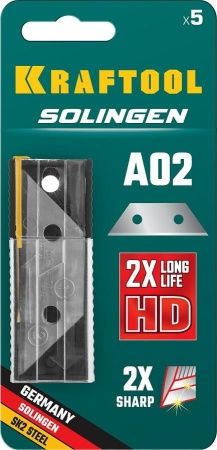 KRAFTOOL SOLINGEN А02 лезвия трапециевидные, 5 шт по цене 291 руб. купить в Воронеже. KRAFTOOL SOLINGEN А02 лезвия трапециевидные, 5 шт по цене 291 руб. купить в Воронеже.