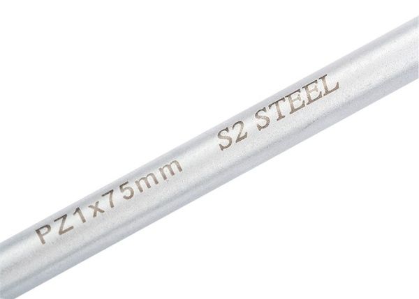 Отвертка PZ1 x 75 мм, S2, трехкомпонентная ручка Gross